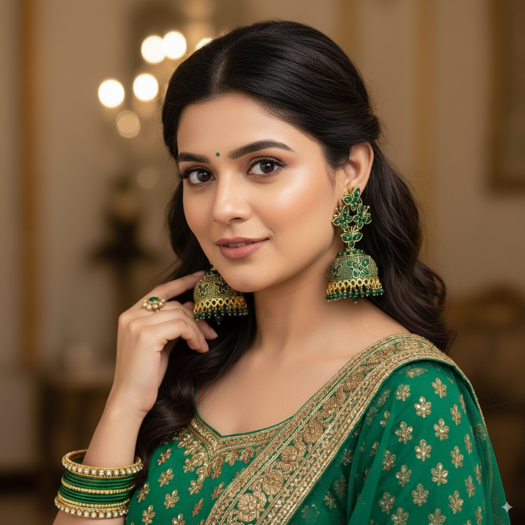 Jimikki Earrings with White Pearl for Women – Party & Wedding Jewelry