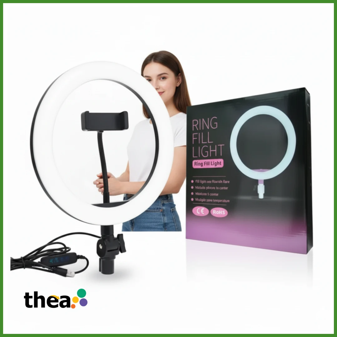 Ring Fill Light 10 Inch LED Ring Light for TikTok Videos & Photography with Phone Holder (No Tripod)